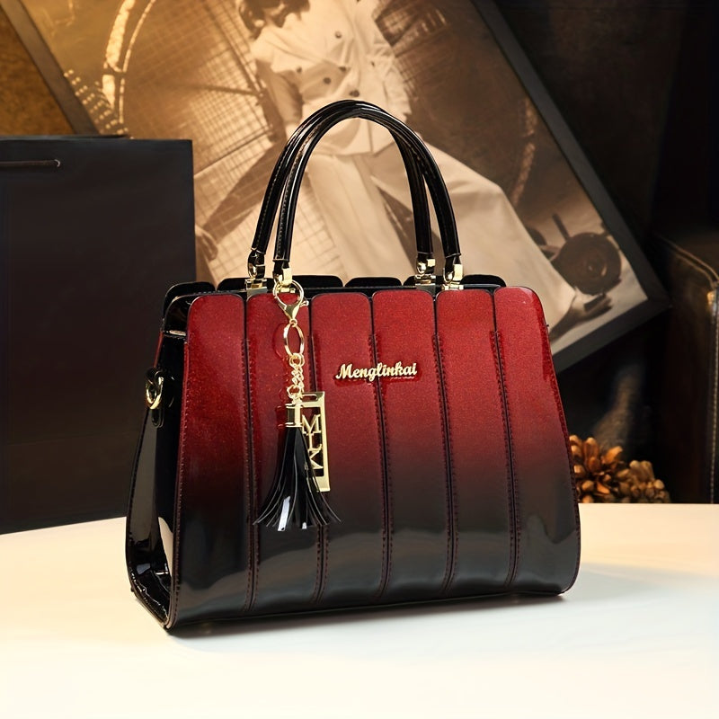 Elegant Vintage Top Handle Luxe PU Leather handcrafted