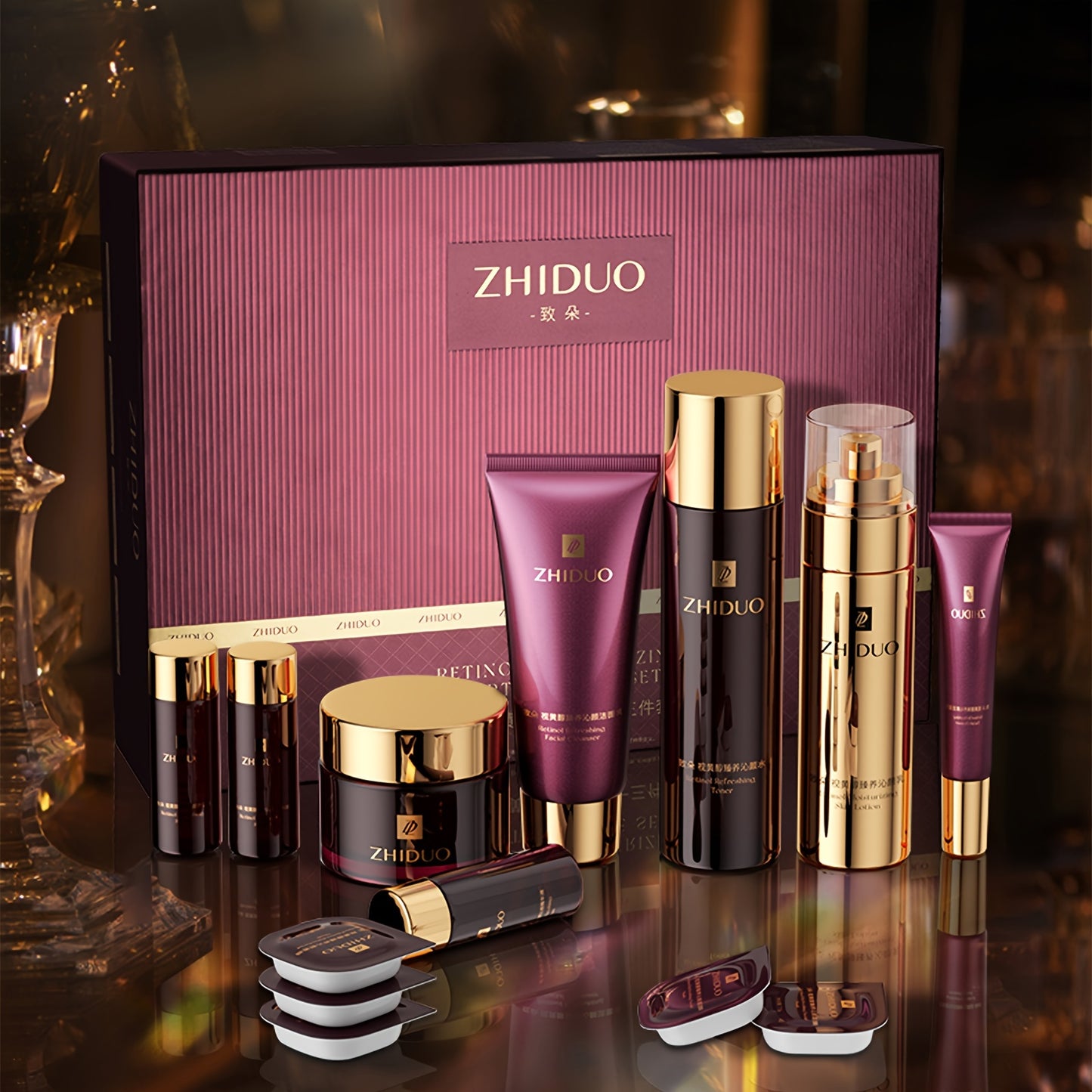 Luxe Korean skincare set with 13pcs of retinol to gently care for the skin