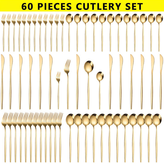 luxe Portuguese Main Five-Piece 60pcs Stainless Steel